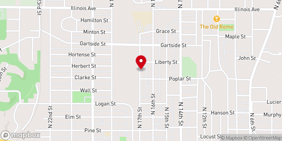 Map showing location of Mt Gilead Baptist Church
