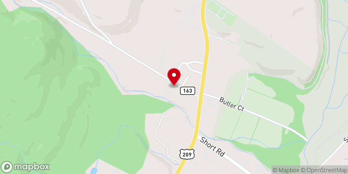 Map showing location of Westbrookville United Methodist Church