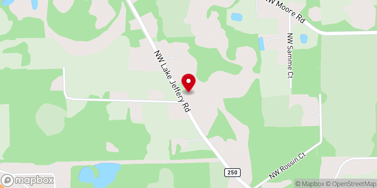 Map showing location of Jerusalem Primitive Baptist Church