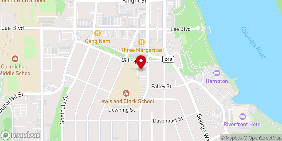 Map showing location of Desert Springs Covenant Church