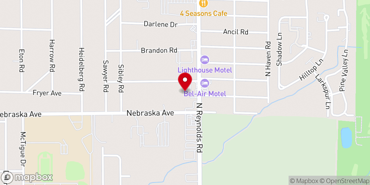 Map showing location of Angels Landing Spiritual Center