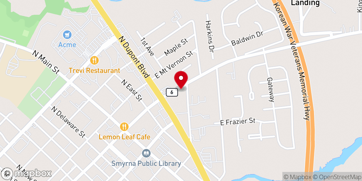 Map showing location of Bethel AME Church