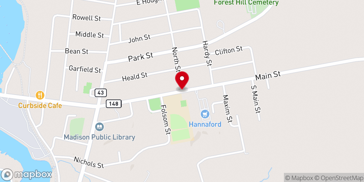 Map showing location of Methodist Parsonage