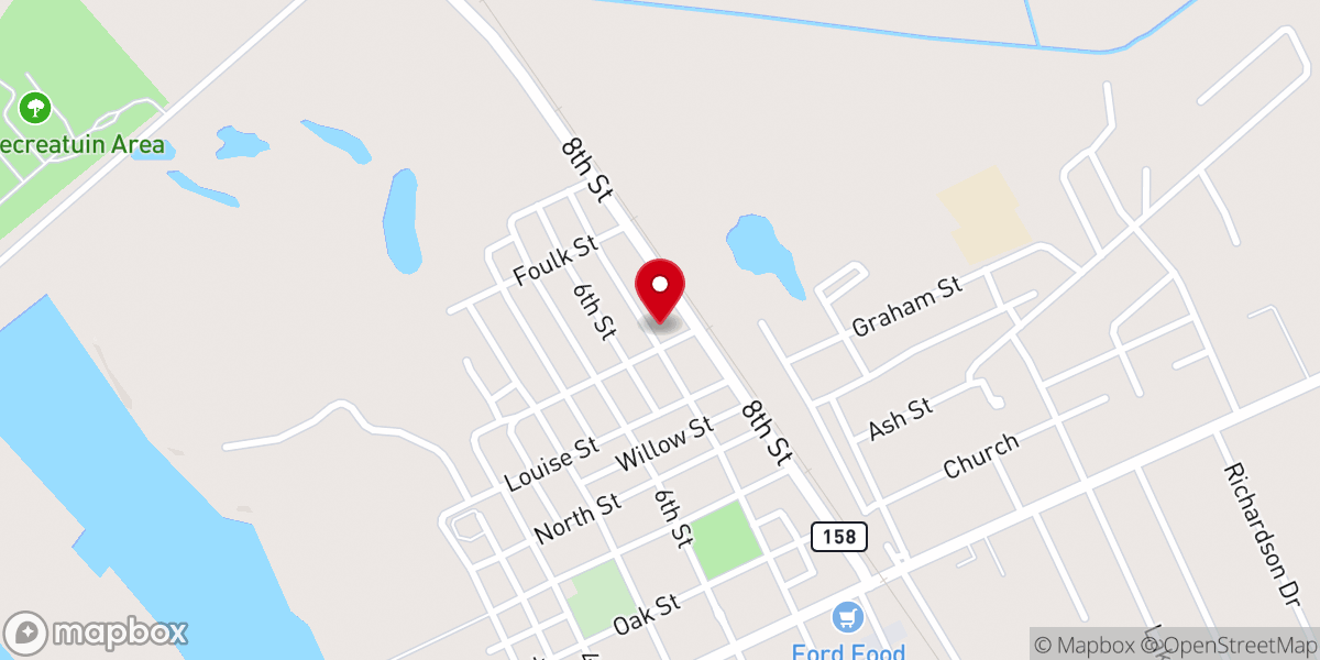 Map showing location of Colfax united Pentecostal Church