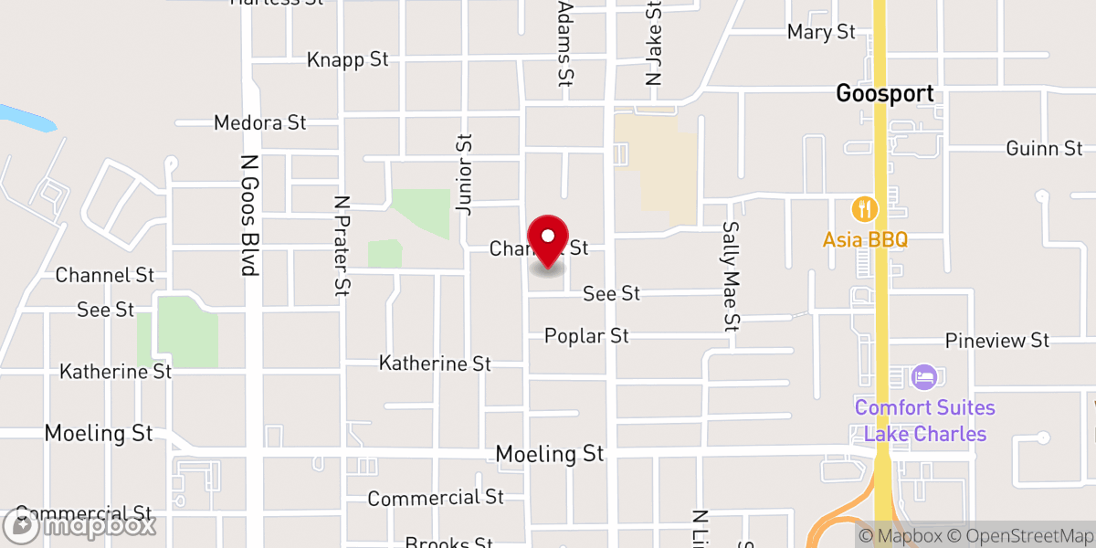 Map showing location of Union Zion Missionary Baptist Church