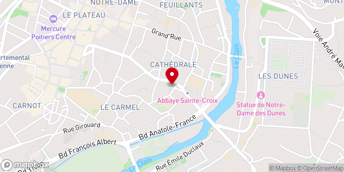 Map showing location of Baptistère Saint-Jean