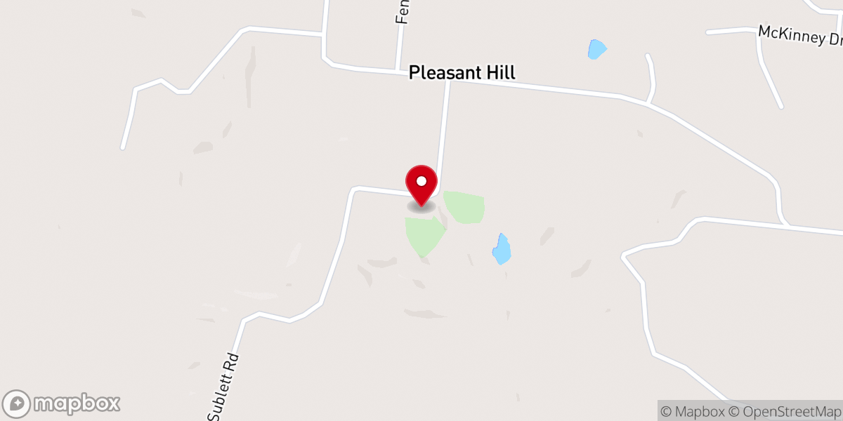 Map showing location of Pleasant Hill Baptist Church