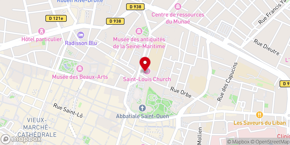 Map showing location of Chapelle Corneille - Auditorium de Normandie