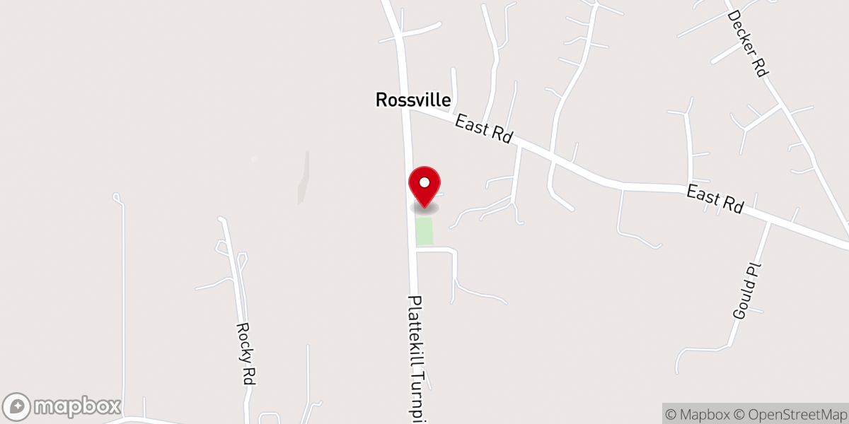 Map showing location of Rossville Church