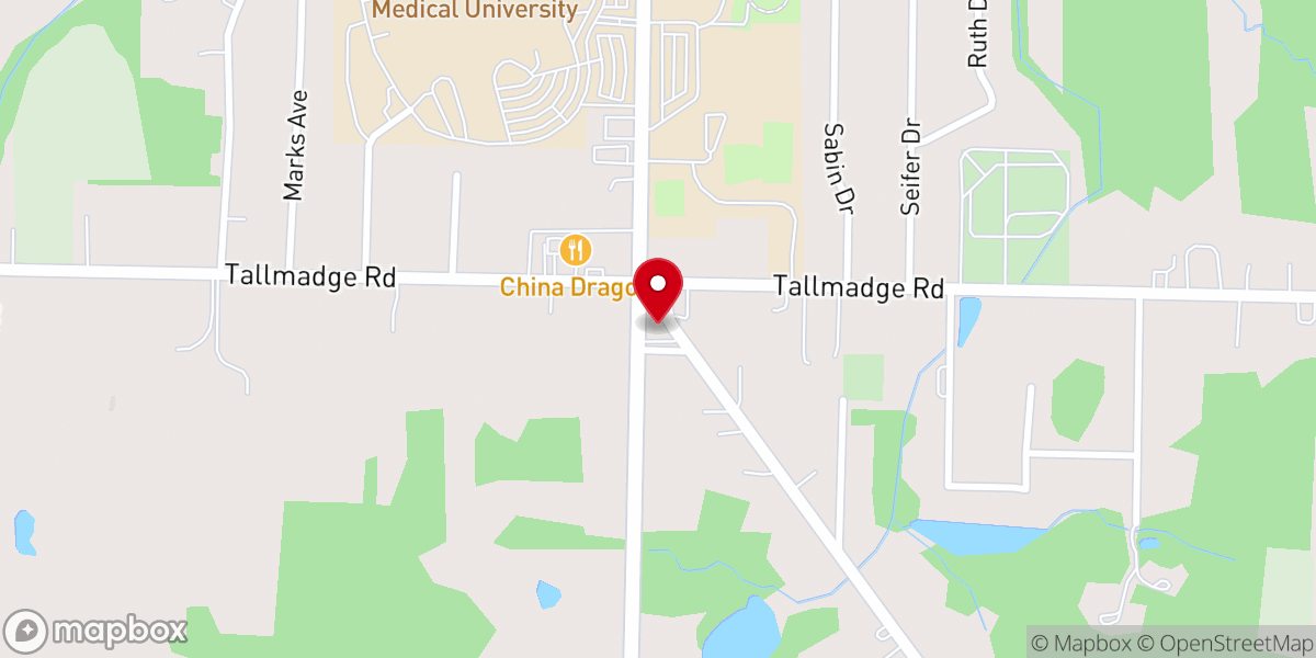 Map showing location of First Congregational Church