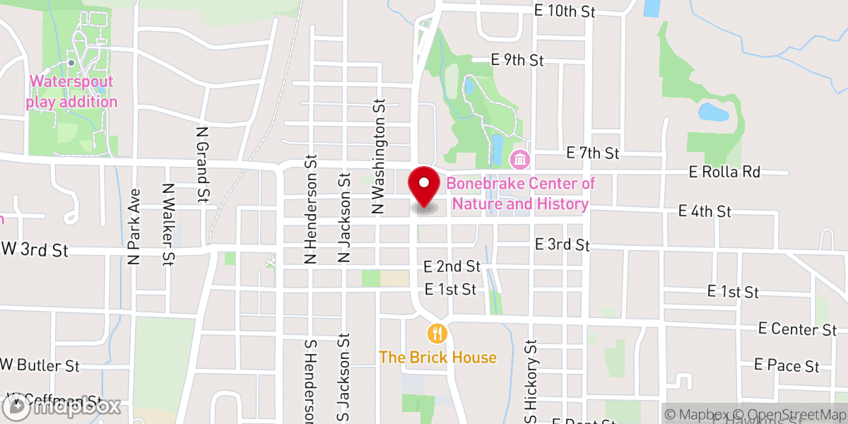 Map showing location of Gladden Baptist Church