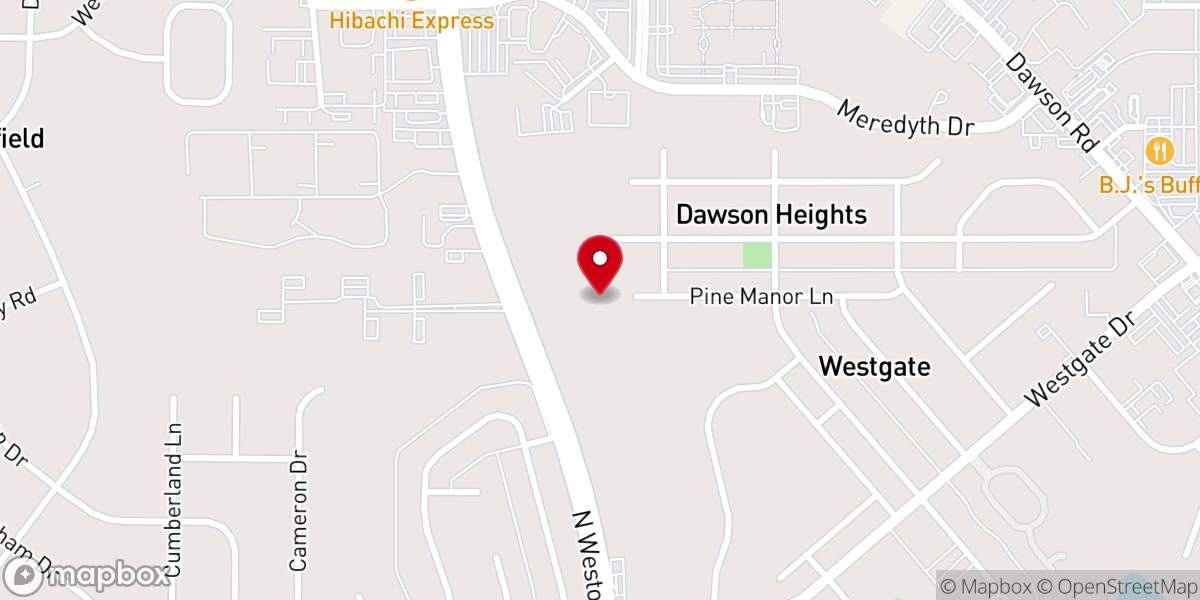 Map showing location of First Free Will Baptist Church