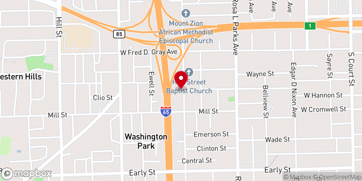 Map showing location of House of God Church