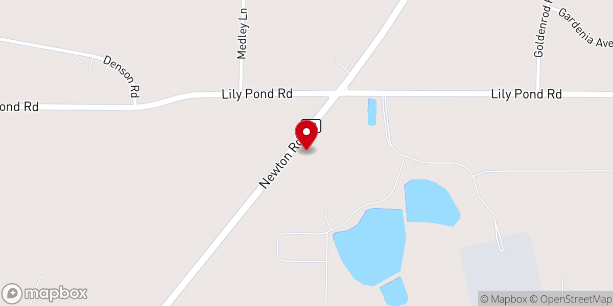 Map showing location of Beacon Baptist Church