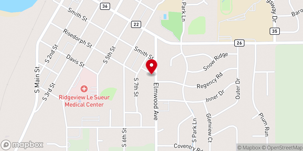Map showing location of Zion United Church of Christ