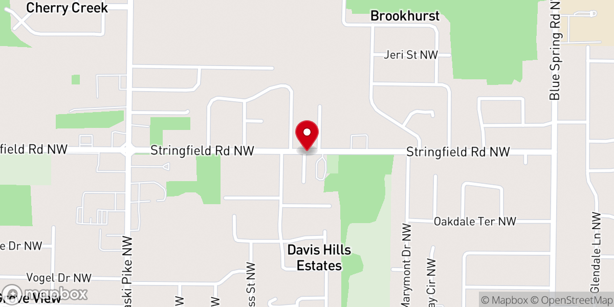 Map showing location of Northwest Church of Christ in Huntsville