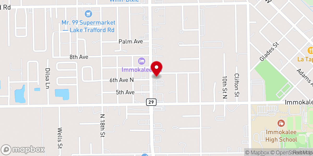 Map showing location of CDM IGLESIA IMMOKALEE