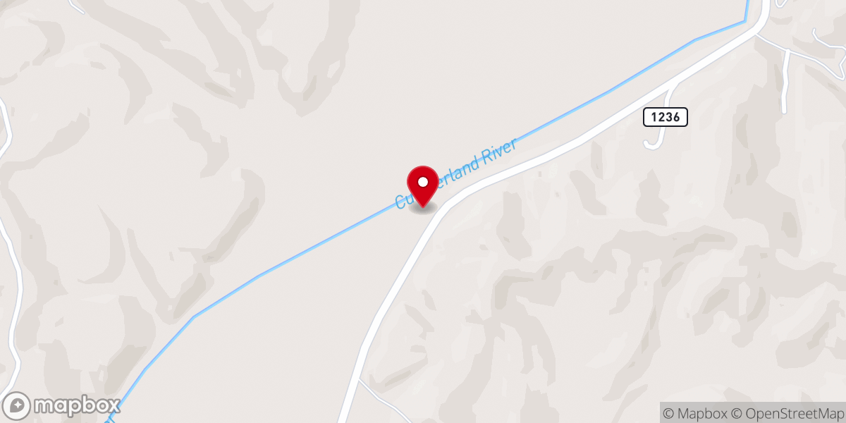 Map showing location of Old Poplar Creek Church