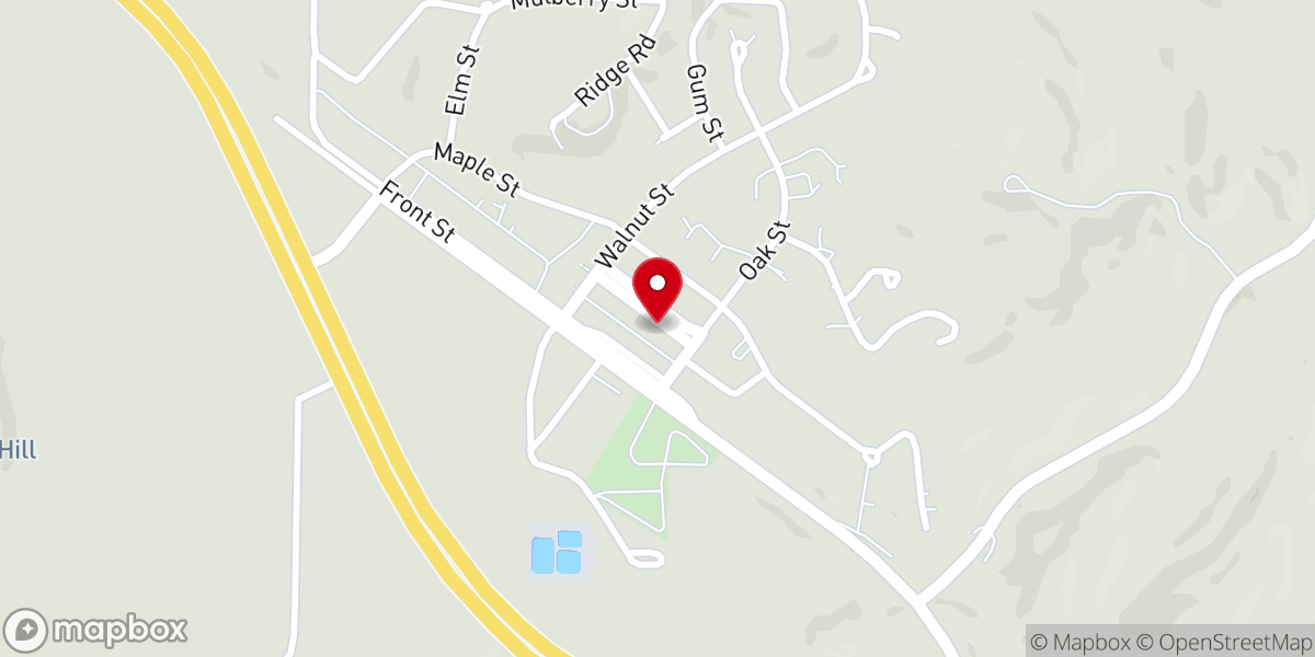 Map showing location of Sunday Worship Service