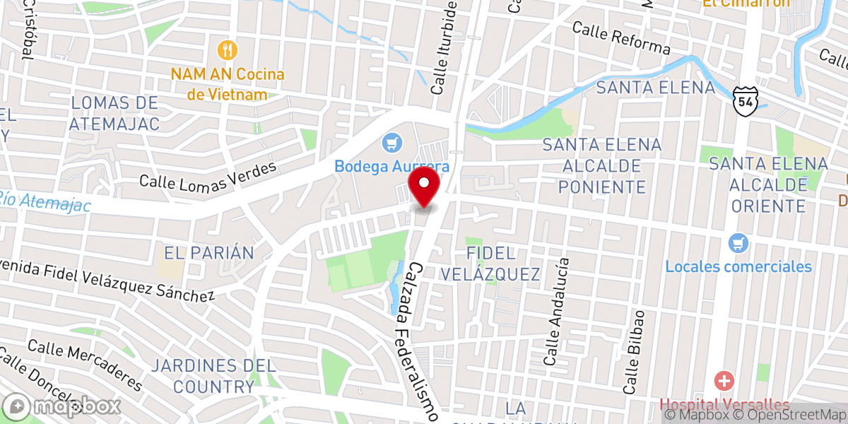 Map showing location of Parroquia El Señor de la Ascensión