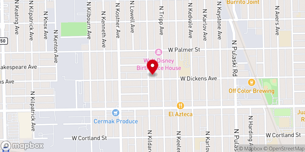 Map showing location of Saint Timothy Evangelical Lutheran Church