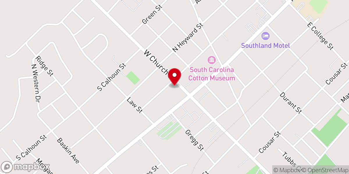 Map showing location of Bethlehem United Methodist Church