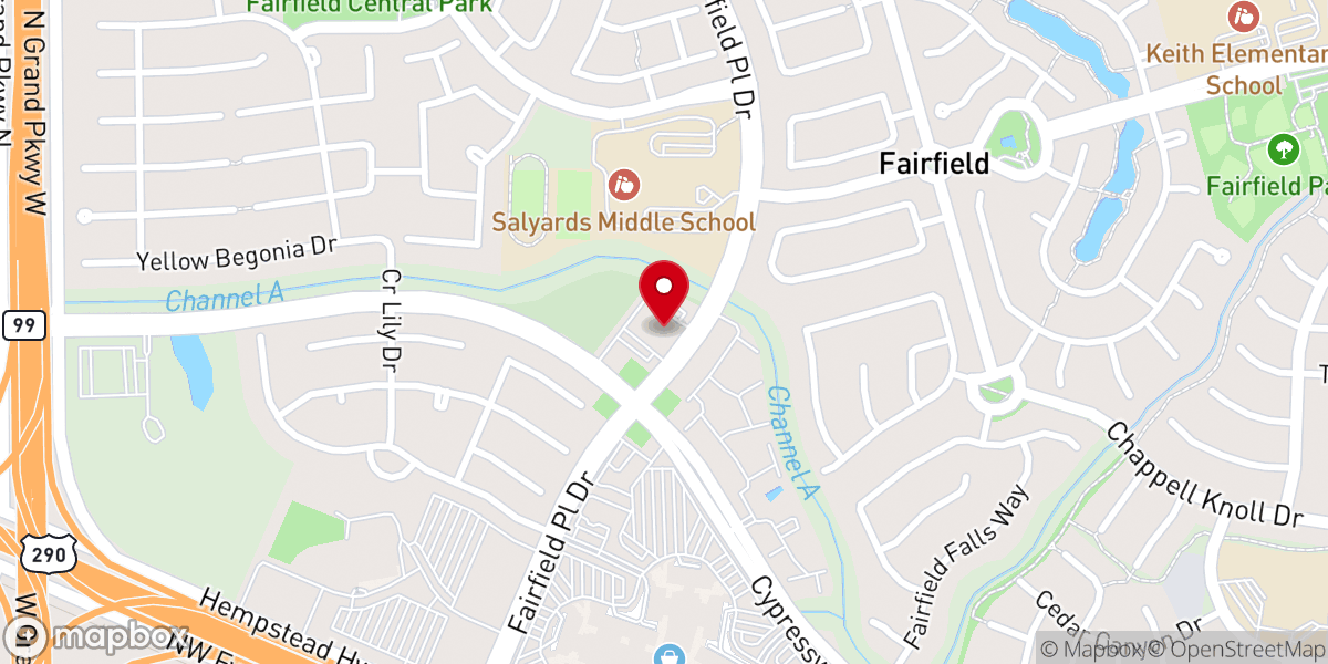 Map showing location of Cypress Ward