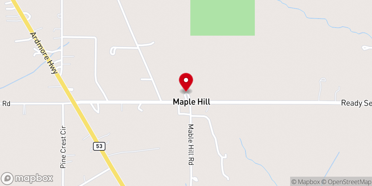 Map showing location of Heaven's Way Baptist Church
