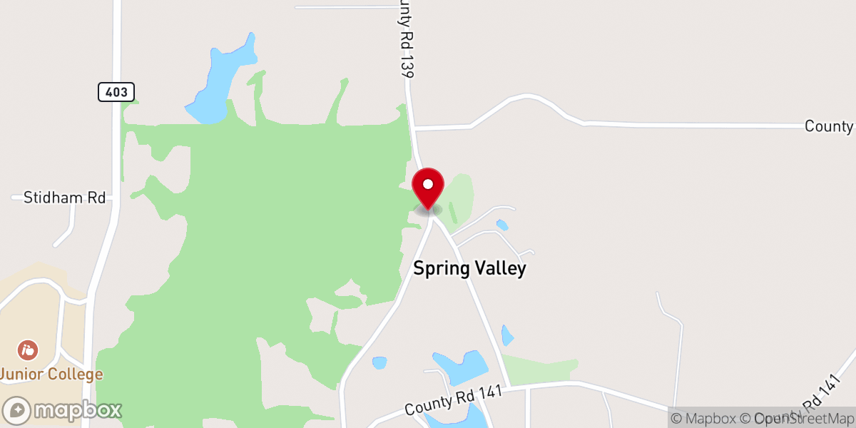 Map showing location of Spring Valley Baptist Church