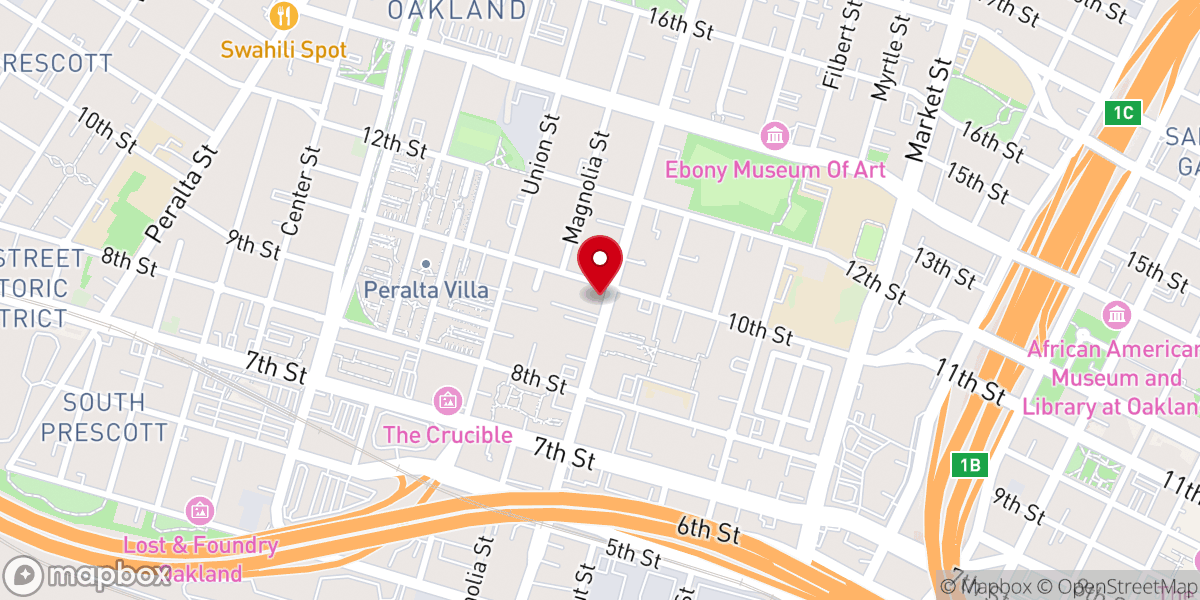 Map showing location of Beth Eden Baptist Church