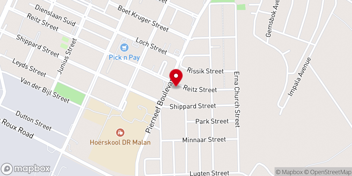 Map showing location of St. Philip Benizi Catholic Church