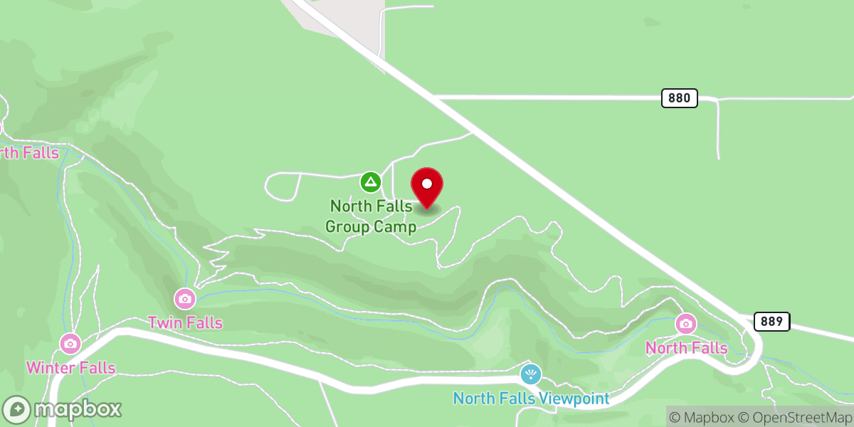 Map showing location of Silver Falls State Park - North Falls Lodge