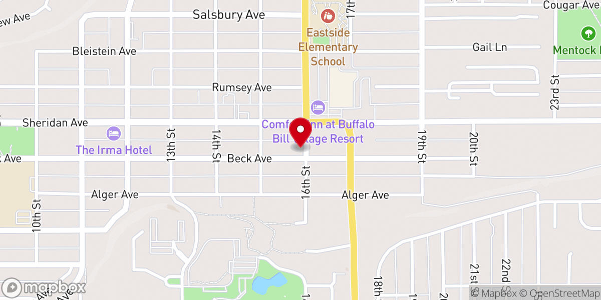 Map showing location of Bargain Box Furniture Store
