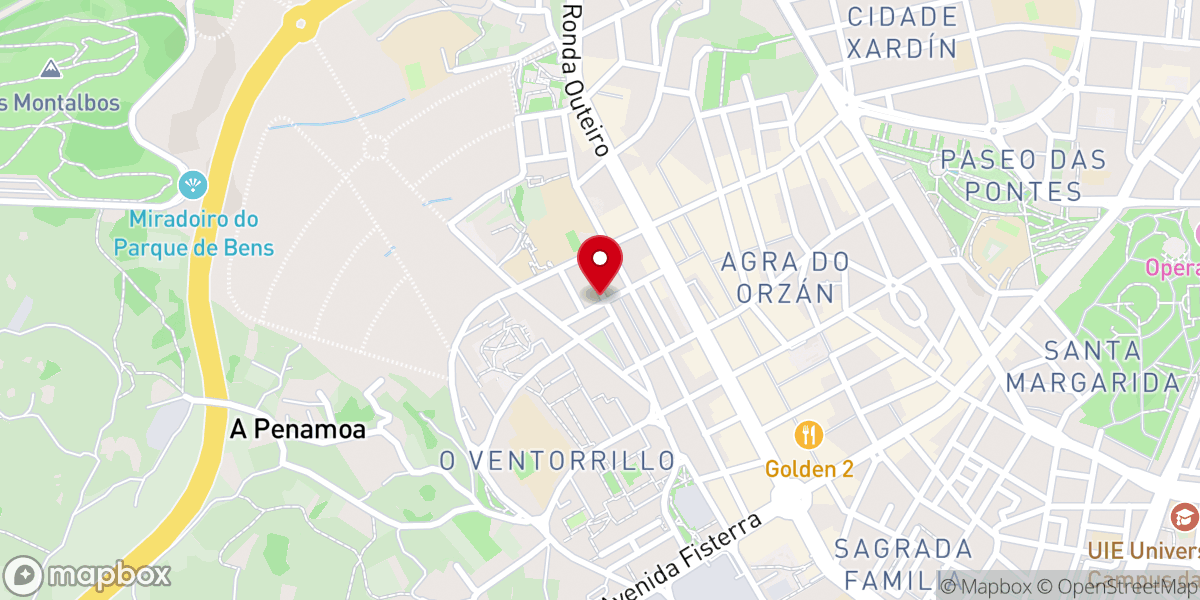 Map showing location of Casa Piñeiro