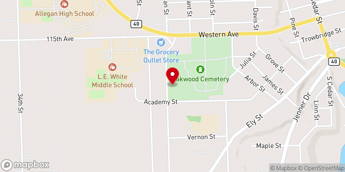 Map showing location of Gateway Freedom Church