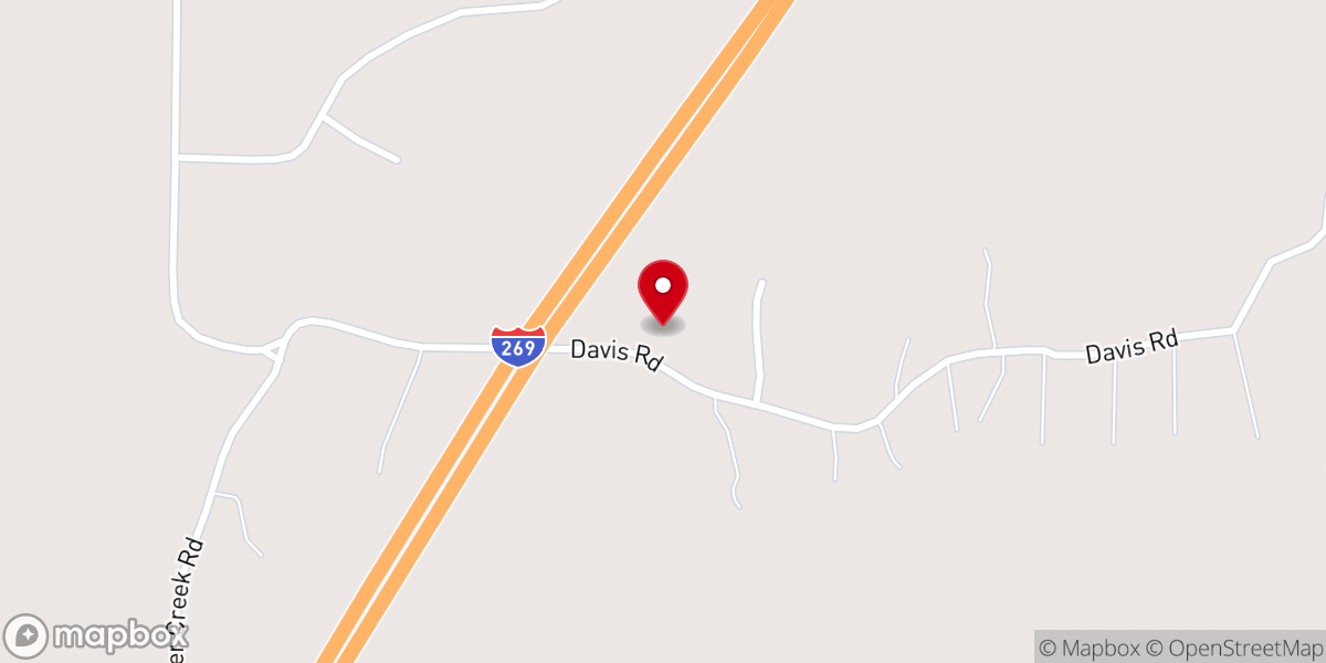 Map showing location of Eason Church