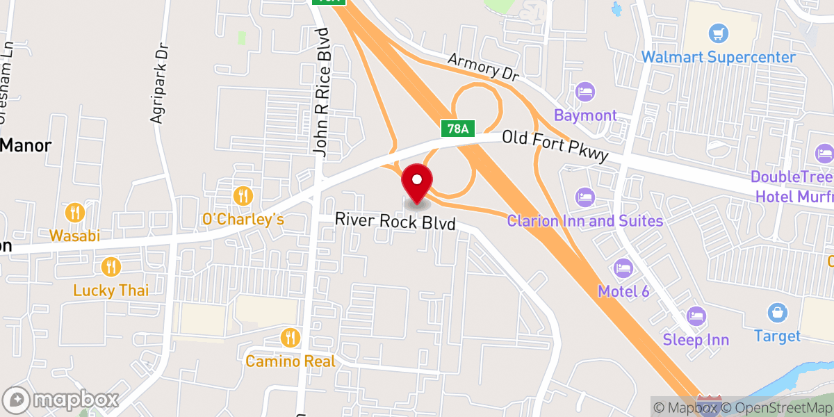 Map showing location of Calvary Chapel of Murfreesboro