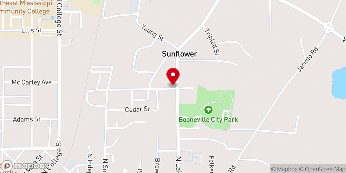 Map showing location of Beckley Chapel CME Church