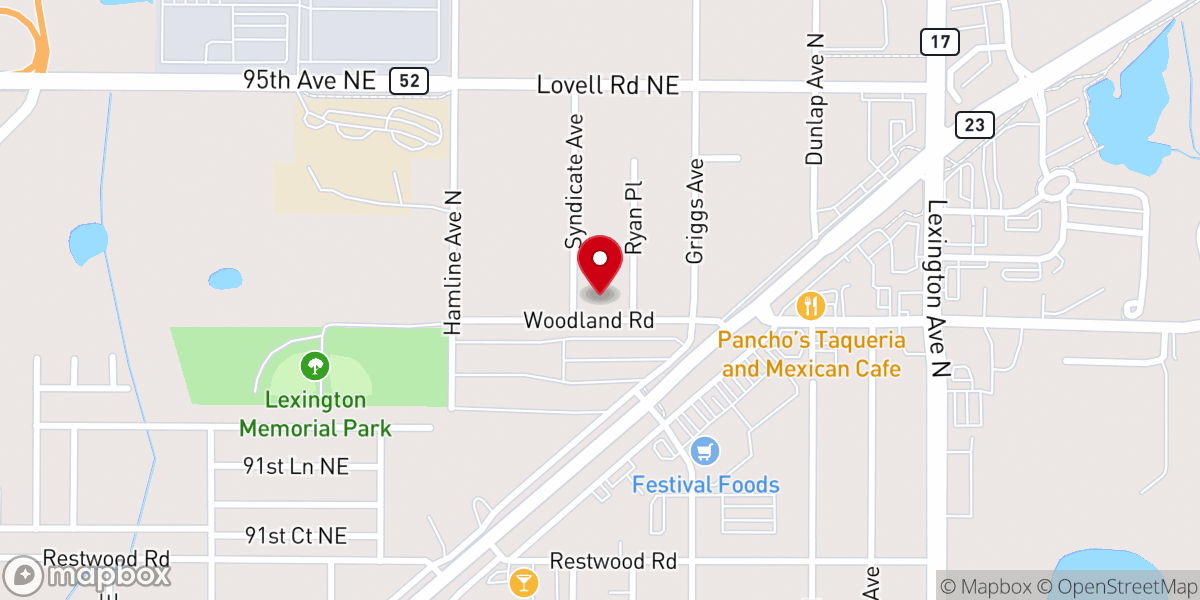 Map showing location of Tree of Life Assembly of God Church