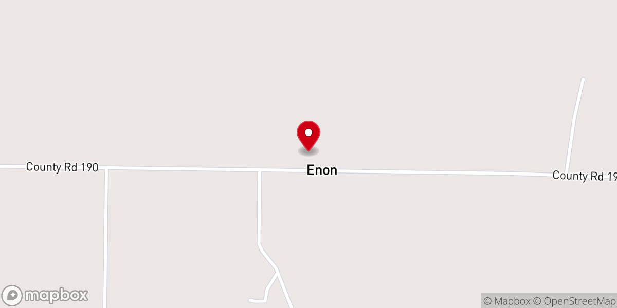 Map showing location of Enon Primitive Baptist Church