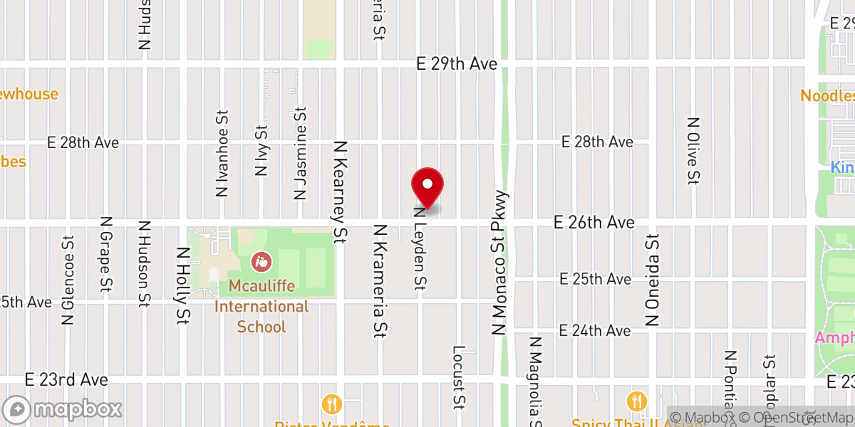 Map showing location of Park Hill Congregational Church, UCC