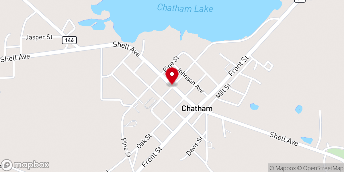 Map showing location of Palestine Baptist Church