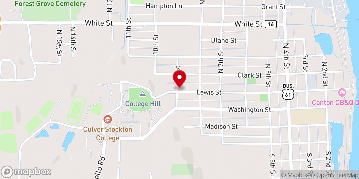 Map showing location of St Joseph Catholic Church