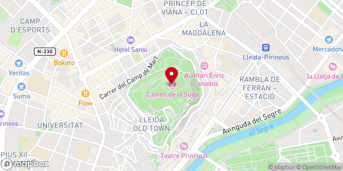 Map showing location of Castillo del Rey / La Suda