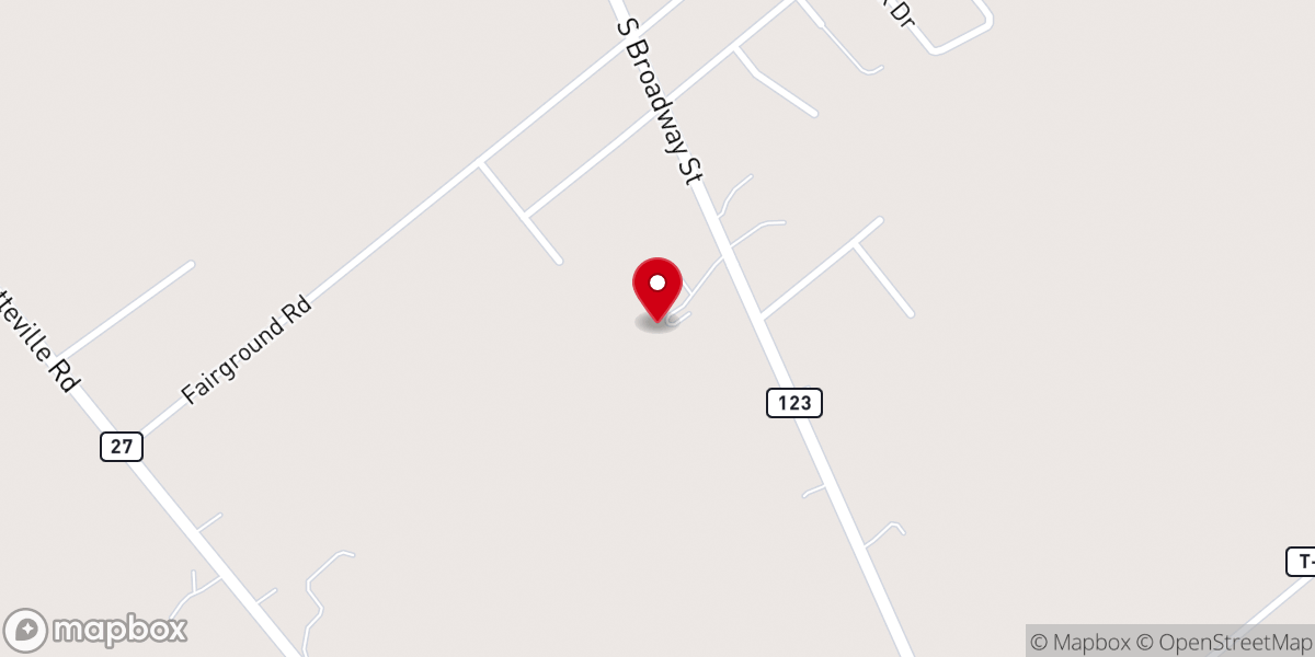 Map showing location of Trinity Missionary Baptist Church