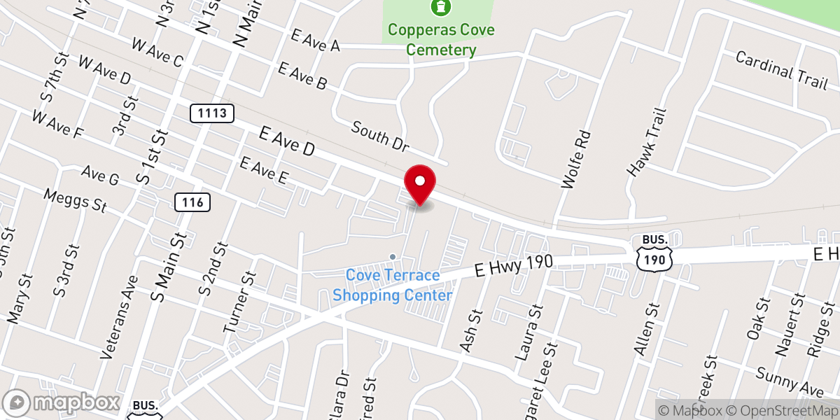 Map showing location of Christian Freedom Ministries