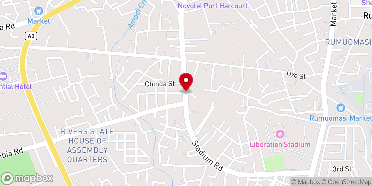 Map showing location of Anglican Church of the Resurrection