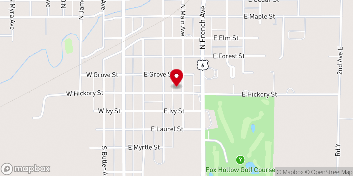 Map showing location of HOPE REFORMED CHURCH