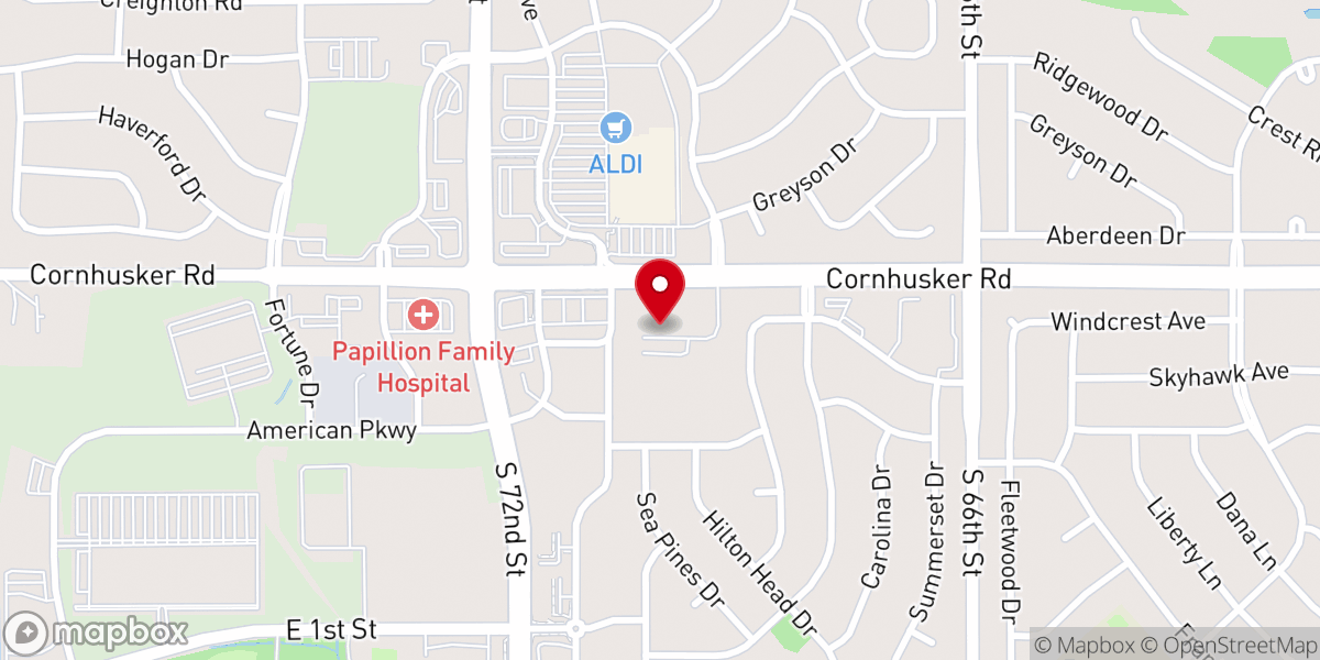 Map showing location of Heritage Church of the Nazarene