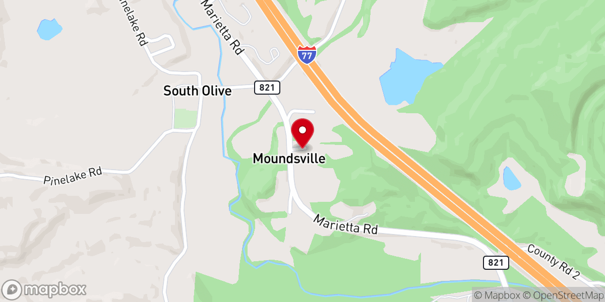 Map showing location of New Harmony Baptist Church